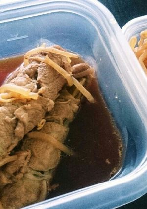 一度で2品！節約肉巻きともやしの煮込み♪-レシピのメイン写真