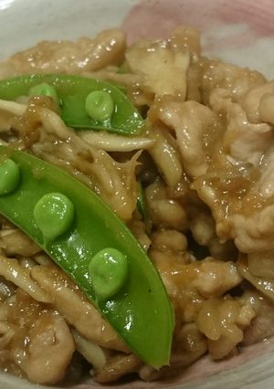 美味!スナップえんどうと豚肉炒め-レシピのメイン写真