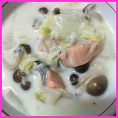 รูปของ ♡白菜&鮭&しめじのクリーム煮
