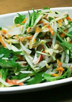 もやしと彩り野菜の梅おかか和え ♪-レシピのメイン写真