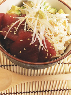 さっぱり!MAT丼(マグロアボガド豆腐)-レシピのメイン写真