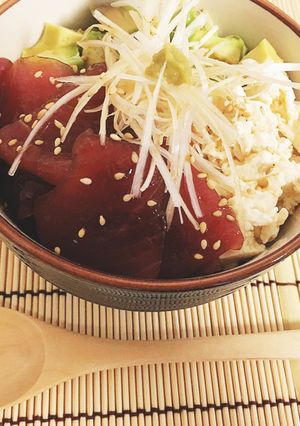 さっぱり！MAT丼(マグロアボガド豆腐)-レシピのメイン写真