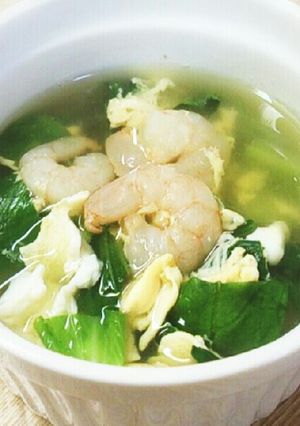 海老とチンゲン菜のスープ-レシピのメイン写真