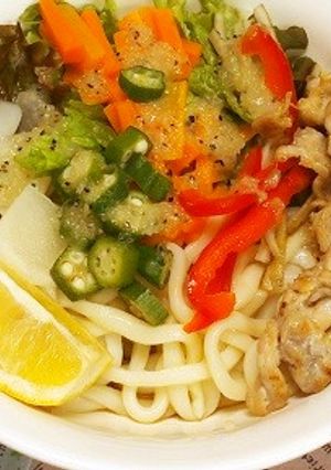 塩豚レモンサラダうどん-レシピのメイン写真