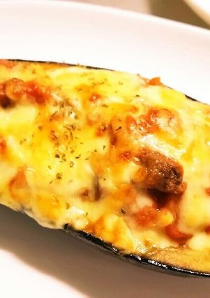 米茄子のミートチーズ焼き-レシピのメイン写真
