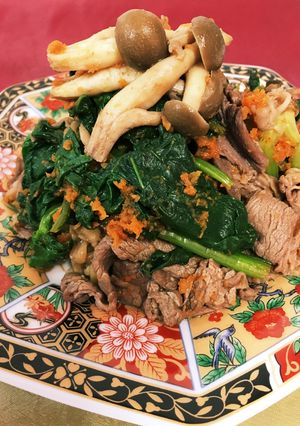 ほうれん草と牛肉の人参みぞれ和え-レシピのメイン写真