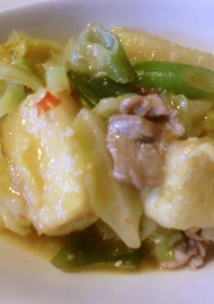 ♪豚豆腐キャベねぎのゴク旨！味噌だれ炒め-レシピのメイン写真