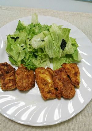 サラダチキンのカレー風味ピカタ(^-^)-レシピのメイン写真