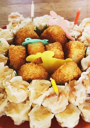 しゅうまい大好き息子の★誕生日★タワー-レシピのメイン写真