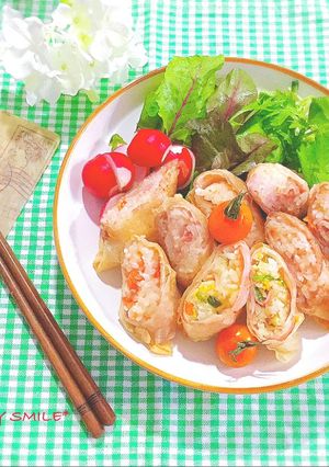 トマトチーズご飯春巻き♡-レシピのメイン写真