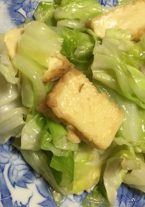 春キャベツと厚揚げの味噌炒め-レシピのメイン写真