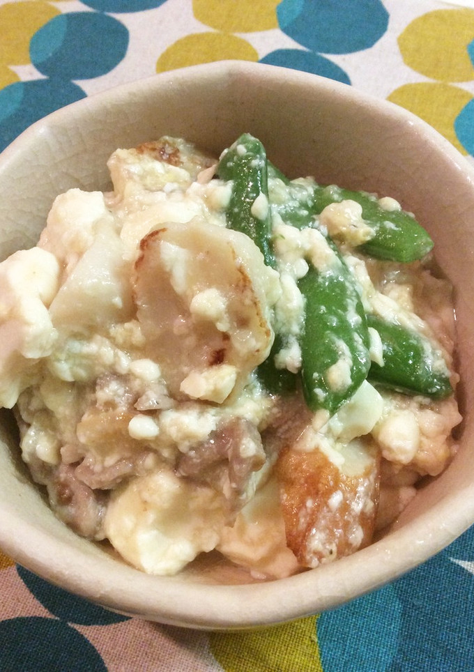 スナップエンドウと豆腐のふわふわ炒め-レシピのメイン写真