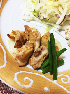 大根ふたで!鶏もも肉の塩焼き♡簡単!-レシピのメイン写真