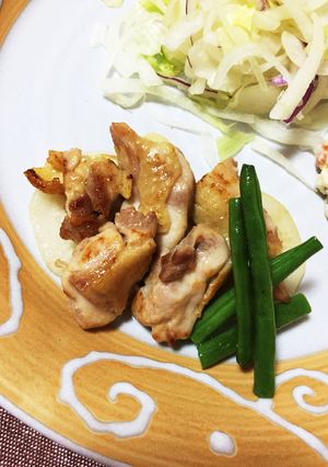 大根ふたで！鶏もも肉の塩焼き♡簡単！-レシピのメイン写真