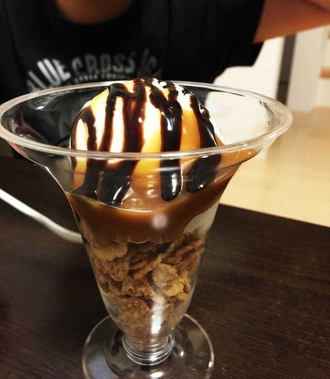 ピーナツとチョコソースのパフェ-レシピのメイン写真