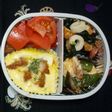 旦那様用☆冷凍からあげのキッシュ弁当