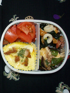 旦那様用☆冷凍からあげのキッシュ弁当-レシピのメイン写真