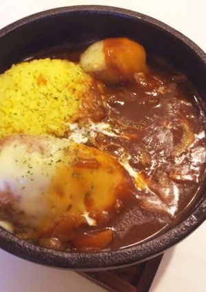 ご馳走気分♡石焼ハンバーグカレー-レシピのメイン写真