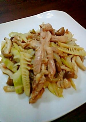 初夏の便り*はっちくと鶏肉の炒めもの-レシピのメイン写真