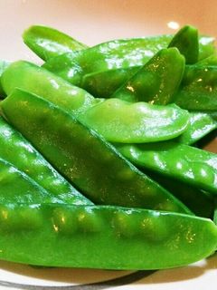 *レンジで鮮やか茹でサヤエンドウ*-レシピのメイン写真