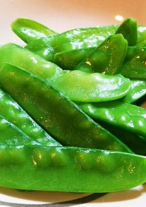 ＊レンジで鮮やか茹でサヤエンドウ＊-レシピのメイン写真