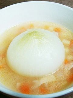 *二度おいしい丸ごと玉ねぎスープ*-レシピのメイン写真