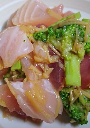 マグロとブロッコリーのなめたけ醤油和え-レシピのメイン写真