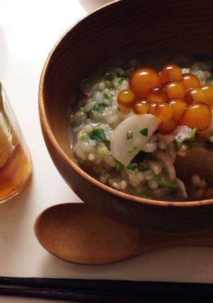 料亭やまさ すっぽんの胎卵 の春の七草粥-レシピのメイン写真