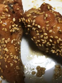 コストコ鶏手羽元の柔らか甘辛胡麻和え-レシピのメイン写真