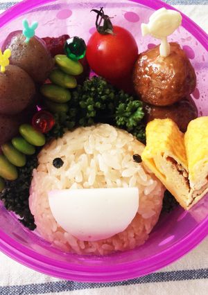 キャラ弁☆アフロふにゃもらけ弁当-レシピのメイン写真