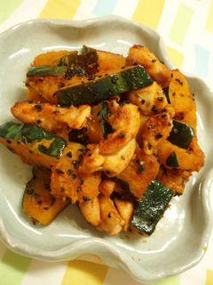 かぼちゃと鶏肉のカレー炒め-レシピのメイン写真