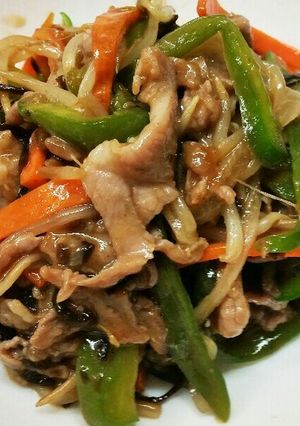 豚肉とピーマンの塩昆布炒め-レシピのメイン写真