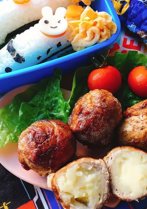 お弁当に！チーズ入り肉巻きコロッケ-レシピのメイン写真