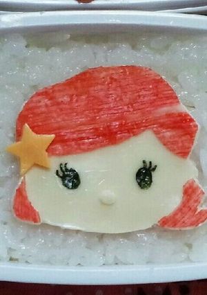 キャラ弁♡アリエル♡ツムツム風-レシピのメイン写真