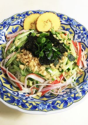 ランチに冷したぬきサラダうどん-レシピのメイン写真