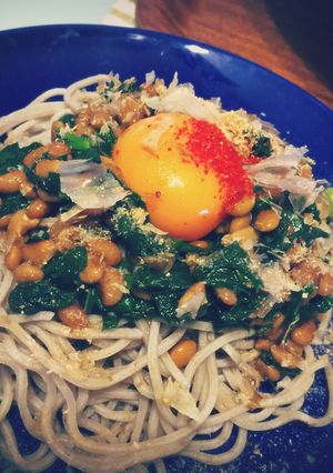 ねばねば納豆とオカノリのぶっかけ蕎麦-レシピのメイン写真