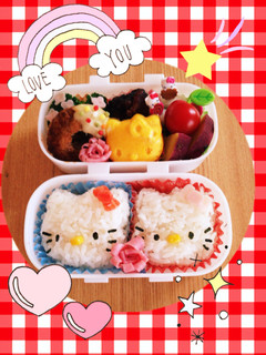 お弁当可愛いおかずキャラ弁キティちゃん-レシピのメイン写真