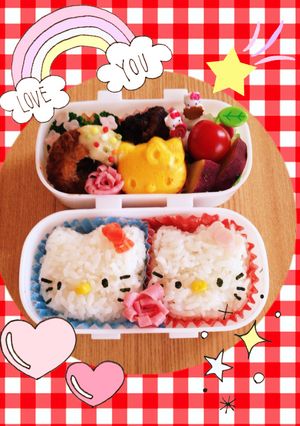 お弁当可愛いおかずキャラ弁キティちゃん-レシピのメイン写真