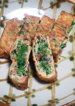 豆苗と桜えびの卵焼き♪-レシピのメイン写真