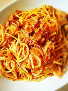 鯖缶でトマトパスタ-レシピのメイン写真