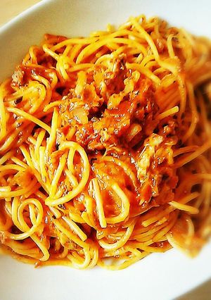 鯖缶でトマトパスタ-レシピのメイン写真