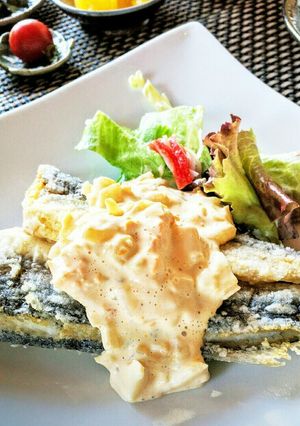 飛魚の唐揚げ・タルタルソースのせ-レシピのメイン写真