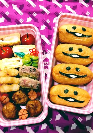 キャラ弁＊簡単★いなりなめこ♡-レシピのメイン写真