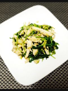 チキンサラダと緑野菜のソテー-レシピのメイン写真