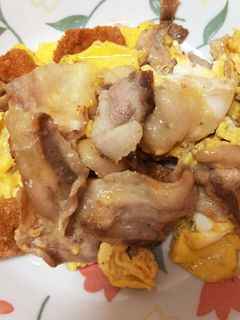 豚肉とフィッシュカツの卵とじ-レシピのメイン写真