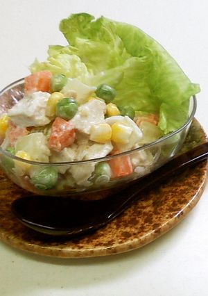 サラダチキンで簡単コロコロサラダ-レシピのメイン写真