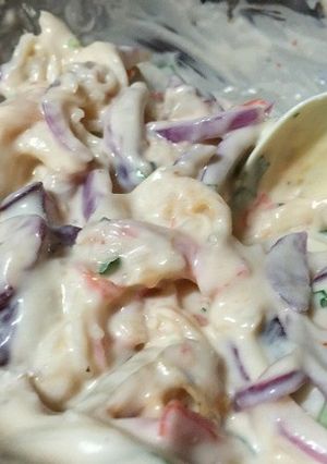 ヨーグルトとパクチーの魚貝サラダ-レシピのメイン写真