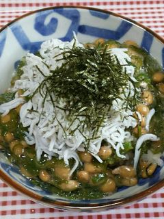 簡単♪スタミナup!納豆めかぶしらす丼-レシピのメイン写真