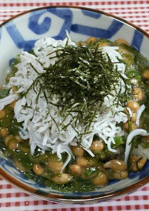 簡単♪スタミナup！納豆めかぶしらす丼-レシピのメイン写真
