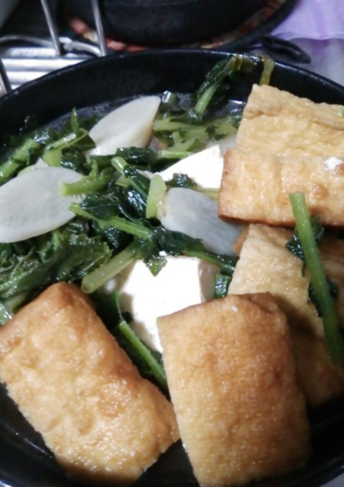 だいこん菜と厚揚げの煮浸し-レシピのメイン写真